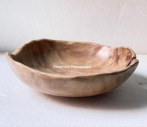 Prix de gros Grand bol de service en bois d'acacia de haute qualité pour les salades de fruits Bol de service décoratif pour la maison - Product Image 3