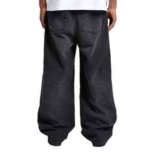 Pantalones Vaqueros de Hombre Estilo Urbano, Vintage, Deslavados, Casuales, Holgados, Unisex, de Mezclilla - Product Image 5