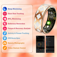 Bague Intelligente, Dispositif Portable Artisanal Haut de Gamme, Moniteur de Santé avec Suivi du Rythme Cardiaque et du Sommeil, Bague Connectée à Commande Gestuelle, Prêt pour l'OEM