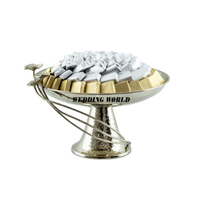 Tazón de Chocolate de acero inoxidable con plato de forma redonda, tazón dulce decorativo, Decoración de mesa, tazón de Chocolate de Metal al por mayor - Product Image 4