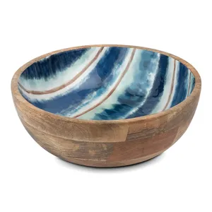 Nouveau design, vente chaude, bol de service jetable écologique en bois d'acacia pour salades, légumes et fruits - Product Image 5