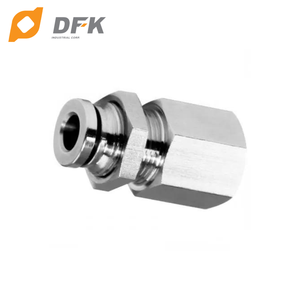 SUS 304 Connecteur de cloison femelle hydraulique Raccords de tuyau Raccords de tuyau - Product Image 2