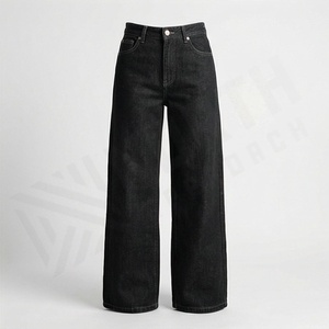 Pantalones Vaqueros Holgados para Mujer, de Algodón Teñido Liso, Estilo Hip Hop, Personalizables, Transpirables, Ropa Urbana - Product Image 1