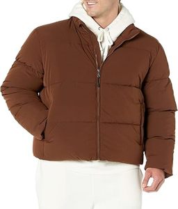 2025 NewDesign élégant léger doux doudoune pour hommes personnalisé vers le bas manteaux col montant haute rue Style toile tissu - Product Image 1