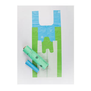 Amidon de maïs biodégradable imprimé sur mesure et sacs de transport en PLA avec poignée à boucle souple emballage écologique et réutilisable - Product Image 5