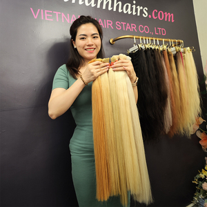 Venta al por mayor 100% Virgen Remy extensiones de cabello humano Paquete de encaje de cutícula completa de Vietnam textura recta natural precio barato - Product Image 5