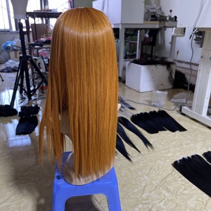 ขายส่งสีส้มสั้นบ๊อบส่วนด้านวิกผมสำหรับผู้หญิงสีดำลูกไม้ด้านหน้าบ๊อบ100% เวียดนามมนุษย์วิกผม - Product Image 5