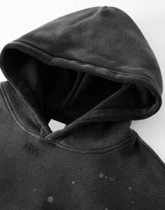 Sudadera con Capucha Oversize de Felpa Francesa 100% Algodón, Bordada, Vintage, de Invierno, Personalizable, de Alta Calidad, con Lavado Ácido Desgastado, Venta al por Mayor - Product Image 4