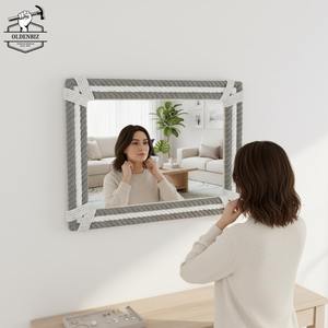 Espejo de Pared con Incrustaciones de Nácar Hecho a Mano, Espejo con Incrustaciones de Hueso de Alta Calidad Más Vendido para Decoración del Hogar, Marco de Espejo - Product Image 5