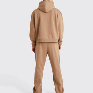 Sudadera con capucha de algodón 100% y chándales acampanados de retazos para hombres/chándales acampanados de moda al aire libre cómodos para hombres al por mayor - Product Image 2