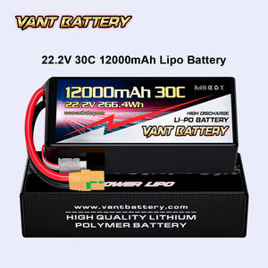 VANT Fpvドローンバッテリー 6Sリポバッテリー 22.2V 12000mAh 30C/50C/100C ドローン用バッテリー 7-8インチ 400-450mm - Product Image 5