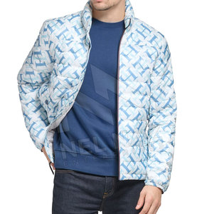 Meilleures ventes Doudounes d'hiver grande taille pour hommes avec fermeture à glissière col montant tissu en toile et service de logo OEM - Product Image 6