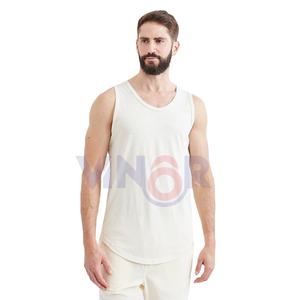 Camiseta sin mangas de algodón 100% para hombre, camiseta transpirable de secado rápido con cuello redondo sin mangas para gimnasio, camiseta con logotipo personalizado, estilo deportivo - Product Image 1