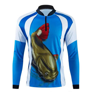 Maillot de pêche de haute qualité, impression numérique personnalisée, imperméable, coupe-vent, UPF50, séchage rapide, manches longues, 100% polyester, vêtements de pêche - Product Image 6