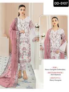 Traje de Salwar indio pakistaní, venta al por mayor, hermosos diseños de vestidos confeccionados, último diseñador, traje de Georgette Salwar para vestido de novia - Product Image 6