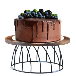 Elegante Soporte para Pastel de Madera con Base de Metal, Ideal para Uso Diario, Desayunos, Refrigerios y Recepciones Informales, Venta al por Mayor desde India - Product Image 6