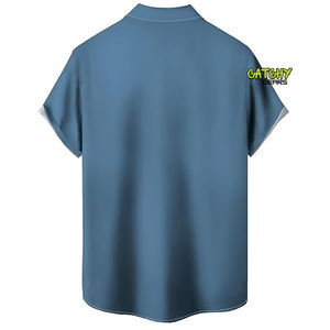 Wholesale Summer Loose Fit Breathable Casual Buttons Big Size <b>Hawaiian</b> Style Digital Printing T <b>Shirt</b> for Men Design - Product Image 2