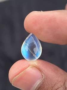 พลอยมูนสโตนสีรุ้งธรรมชาติทรงลูกแพร์สำหรับทำเครื่องประดับจากอินเดีย - Product Image 3