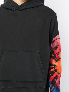 Sudadera con capucha elegante de marca para hombre, sudadera Lisa negra de manga estampada de lana francesa de alta calidad, diseño de cremallera personalizado XS invierno - Product Image 4
