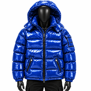 Veste matelassée pour homme personnalisable de qualité supérieure, à séchage rapide, avec capuche, col montant, isolée, vente chaude, manteau d'hiver, mode outdoor - Product Image 6