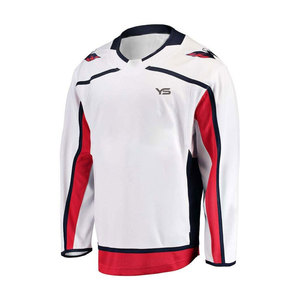 El uniforme de camiseta de hockey sobre hielo con diseño de logotipo personalizado de talla grande más popular con técnica de impresión por sublimación de nombre de equipo OEM - Product Image 1