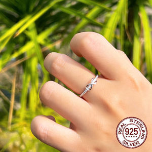 Luxury D Color Moissanite Diamond 8 Shape Infinity Shape Half Eternity <b>Wedding</b> <b>Band</b> Fine Jewellery Pure 925 Sterling <b>Silver</b> Ring - Product Image 5