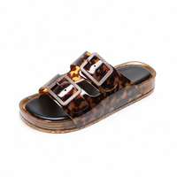 Sandales à lanières de style minimaliste, fermeture à boucle, semelle extérieure en PVC souple réglable, antidérapantes, couleur unie, pour la plage et la piscine