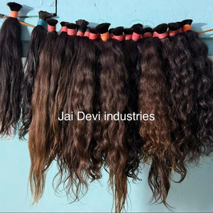 Extensions de cheveux humains Remy ondulés naturels du temple indien vierge 100% d'origine indienne Cuticule douce alignée non traitée de confiance - Product Image 2