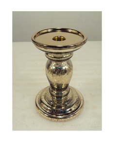 Portavelas de cristal de mercurio dorado para el hogar, sala de estar, boda, fiesta, Navidad, portavelas de cristal decorativo - Product Image 1