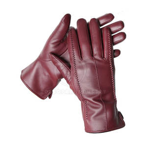 Guantes de cuero transpirables ligeros con logotipo personalizado para deportes de invierno cómodos con MOQ bajo - Product Image 1
