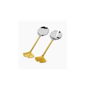 Juego de utensilios de servidor de ensalada de diseño fabuloso con mango de resina multicolor cuadrado LARGO DE Metal pulido a mano de acero inoxidable de lujo - Product Image 2