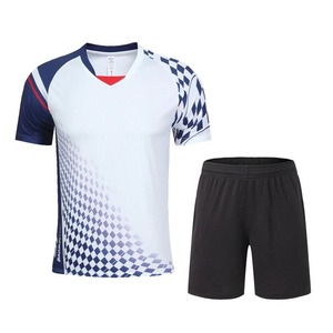 Usine En Gros Personnalisé À Séchage Rapide Blanc Unisexe Rouge Badminton Chemises Et Bas Respirant Premium Qualité Sublimation Tissu - Product Image 1