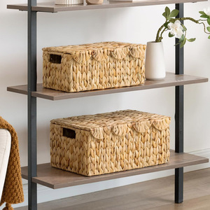 Cajas tejidas a mano de buena calidad, caja de jacinto de agua a precio económico, contenedor para organizar artículos esenciales - Product Image 5