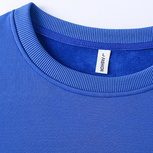 เสื้อสเวตเตอร์ผ้าฝ้ายปักลายสำหรับผู้ชายเสื้อสเวตเชิ้ตสำหรับฤดูใบไม้ผลิสีพื้นทรงหลวมแบบมีสไตล์กำหนดเองตาม100% - Product Image 5