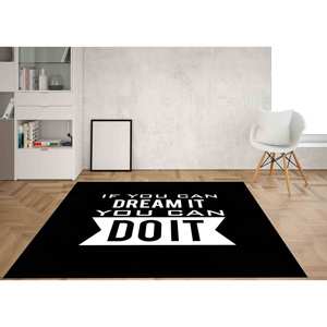 Tapis « Si tu peux rêver, fais-le » - Tapis imprimé avec des citations inspirantes, tapis doux non tissé - Product Image 2