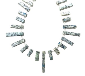 26 pièces rectangle à facettes K2 perles de pierres précieuses de jaspe de qualité AAA bleu haute vente en gros de perles de pierre naturelle de fabricant authentique - Product Image 1