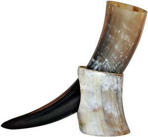Atrapasueños Inspirado en la Era Vikinga de S.SONS, Diseño en Negro Pulido, Imitación de Cuerno de Búfalo, Estilo Europeo, Personalizable - Product Image 5