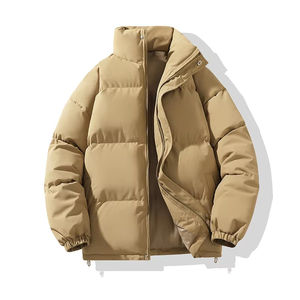 Veste d'hiver chaude pour homme, épaisse, respirante, imperméable, en polaire, en coton et en cuir, tenue décontractée longue pour l'extérieur - Product Image 1