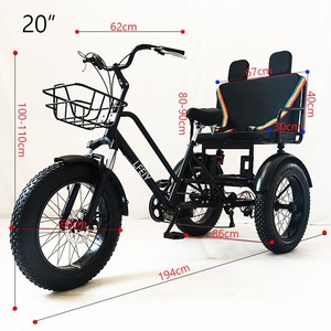 Triciclo Eléctrico con Marco de Acero de 20*4.0 Pulgadas, Batería de Litio de 48v, Asiento Cómodo, Estilo para Viajes Transfronterizos - Product Image 3