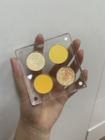 Palette de fards à paupières magnétique en plastique acrylique transparent monocouleur, finition lumineuse, cosmétiques de marque privée, maquillage en poudre sèche