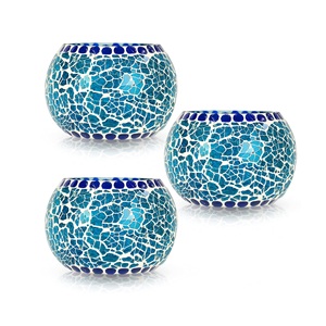 Tea Light Candle <b>Holder</b> Mosaic Glass Candle Jars Handmade Romantic <b>Tealight</b> <b>Holders</b> for Make Candles and Essential Oil - Product Image 4