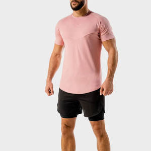 Vente en Gros de Gym de Haute Qualité Design Personnalisé T-shirt de Gym en Coton à Manches Courtes Coupe Slim pour Hommes avec Poche - Product Image 3