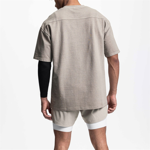 T-shirt personnalisé premium 100% coton délavé à l'acide T-shirt ample imprimé vintage pour hommes - Product Image 2