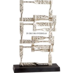 Finition couleur argent brillant en aluminium poli coulé feuille concepteur look attrayant Sculpture maison et hôtel hall décor fournitures - Product Image 5