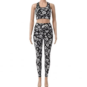 Anti-Bacterial Solid <b>Pattern</b> Yoga <b>Leggings</b> Set, Breathable Fabric, Moisture-Wicking, Comfortable forGymFitnessYogaand Daily Wear - Product Image 2