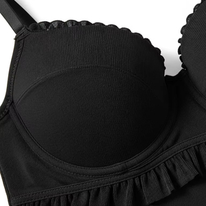 Thin Firm <b>Control</b> <b>Bodysuit</b> with Ruffles Soft Stretch Fabric Wear Comfortable Daily Use Slimming Undergarment Fashion Apparel - Product Image 4