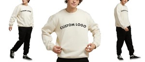 เสื้อสเวตเตอร์คอตตอนสไตล์100%, เสื้อกันหนาวแบบสวมหัวทำจากผ้าคอตตอนเฟรนซ์เทอร์รี่เสื้อถักแบบสวมหัวมีฮู้ดและสเวตเชิ้ตไซส์ใหญ่พิเศษ - Product Image 5