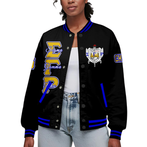 Sigma Gamma Rho 1922 Greek Varsity Letterman Jacket Royal Caniche Inspiré Premium SGRho Pride Apparel - Product Image 1