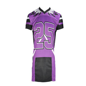 Conjunto de uniformes de fútbol americano personalizado de alta calidad, uniformes de fútbol de aparejos transpirables con mangas cortas - Product Image 1