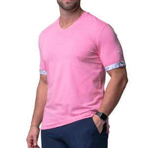 2023 nuevas camisetas de Hip-Hop de alta calidad para hombres, Camiseta con cuello en V de tres mezclas para hombres - Product Image 5